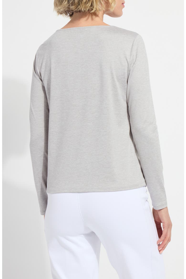 Lyssentials Long Sleeve T-Shirt, Alternate, color, LIGHT GREY MELANGE