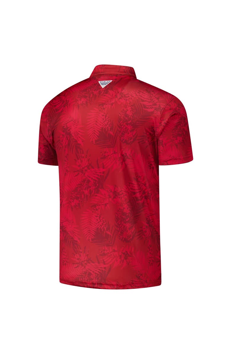 Columbia Men's Columbia Crimson Alabama Crimson Tide PFG Super Terminal Tackle<sup>™</sup> Omni-Shade<sup>™</sup> Bangalows Polo, Alternate, color, Crimson