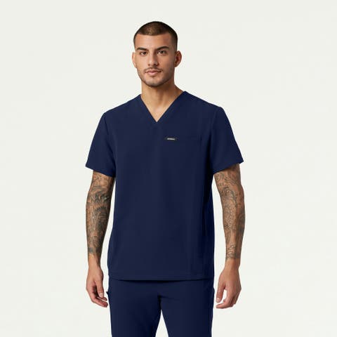 Platt Men's 3-Pocket Classic V-Neck Scrub Top
