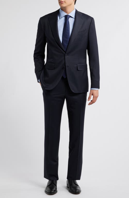 Canali Capri Trim Fit Navy Tonal Plaid Super 130s Wool Suit  product