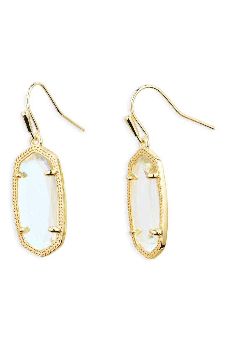 Dani Stone Drop Earrings, Main, color, GOLD DICHROIC GLASS