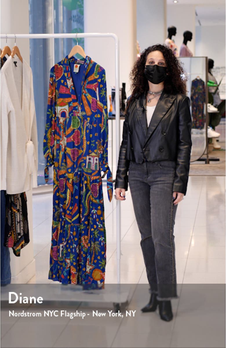 Folk Party Long Sleeve Maxi Dress, sales video thumbnail