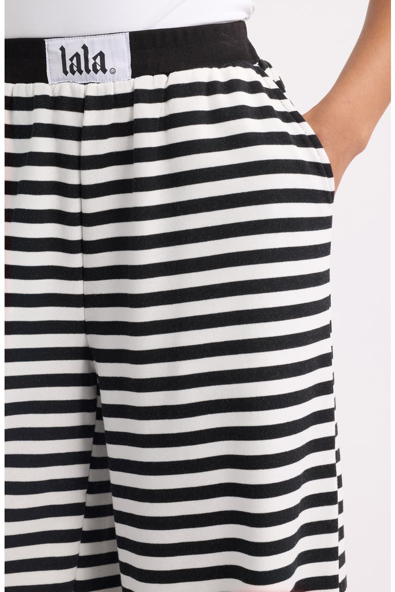 Do No Harm Striped Wide Leg Pants, Alternate, color, BLACK AND WHITE STRIPE