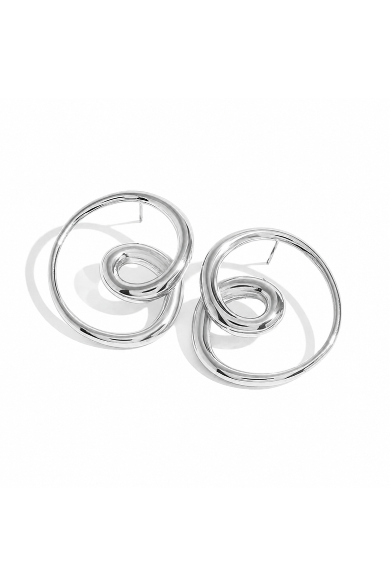 Jackie Swiral Knot Earrings, Alternate, color, Gold