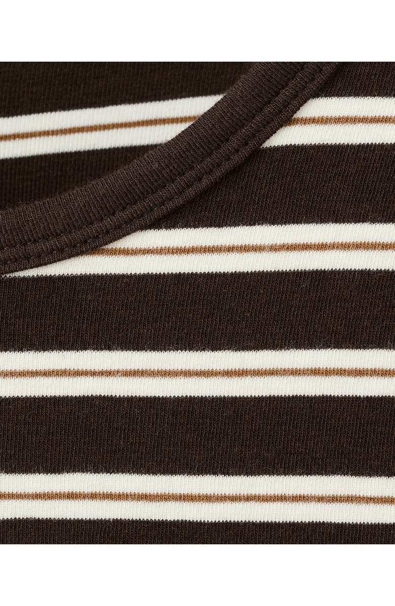 MANGO Stripe Long Sleeve T-Shirt, Alternate, color, Brown
