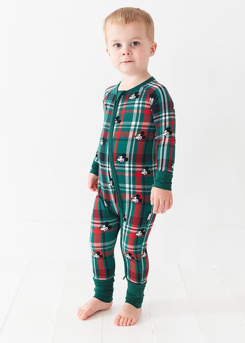 Charlie Lou Baby ® Steamboat Willie Tartan Convertible Romper In Green