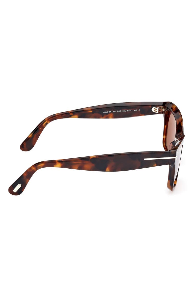 TOM FORD Mikel 54mm Square Sunglasses, Alternate, color, Vintage Havana / Eco / T Logo