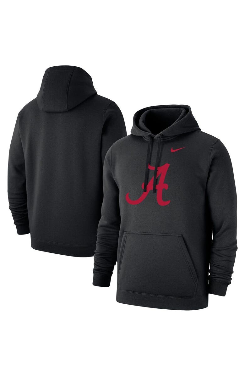 Nike Men's Nike Black Alabama Crimson Tide Logo Club Pullover Hoodie, Main, color, 
