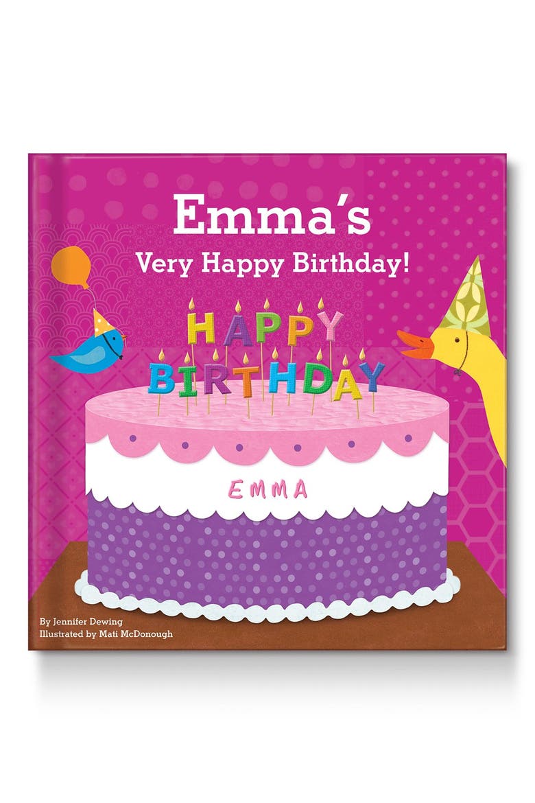 'My Very Happy Birthday' Personalized Book, Main, color, PINK