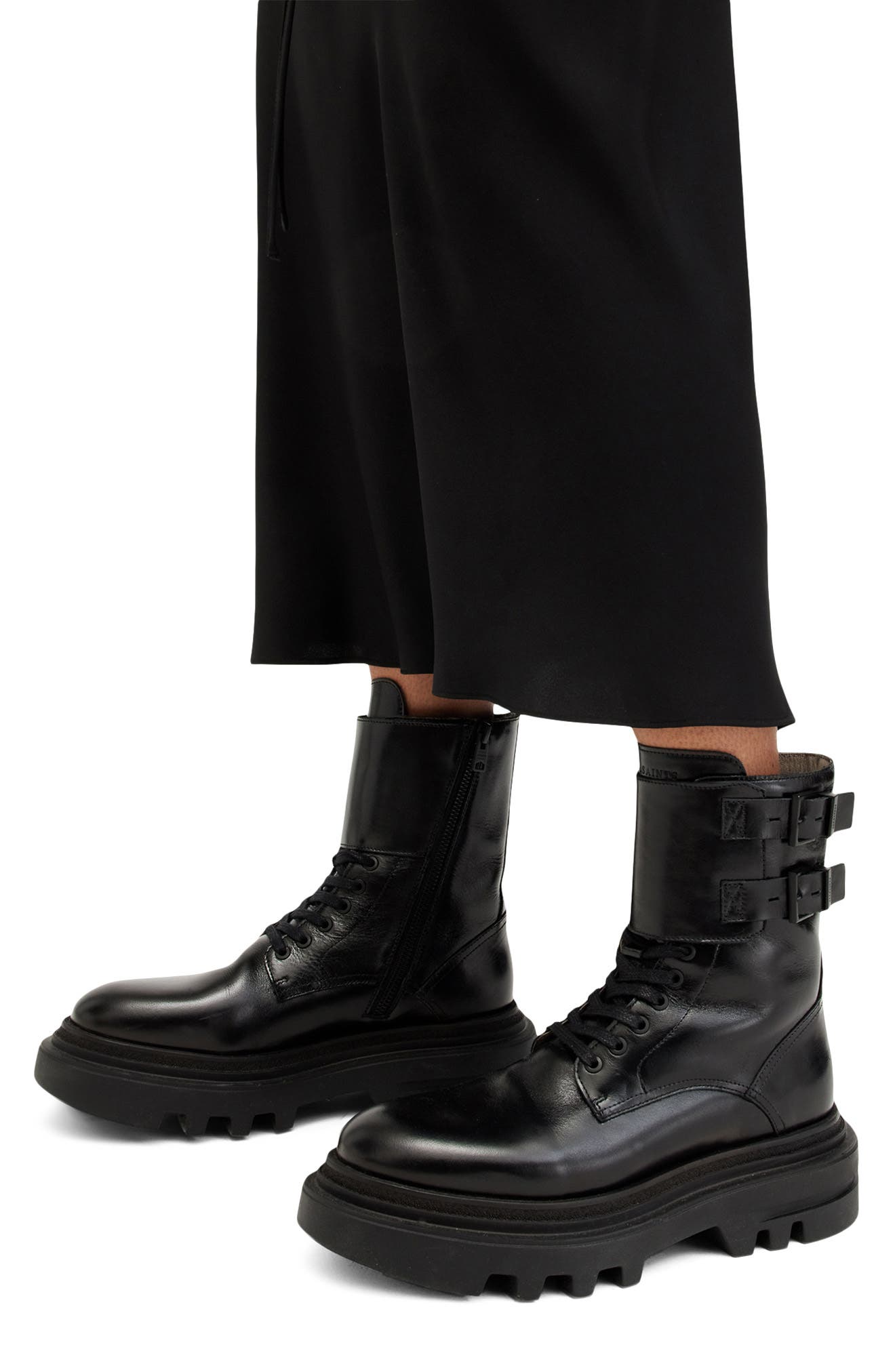 AllSaints Zoe Combat Boot, Alternate, color, 
