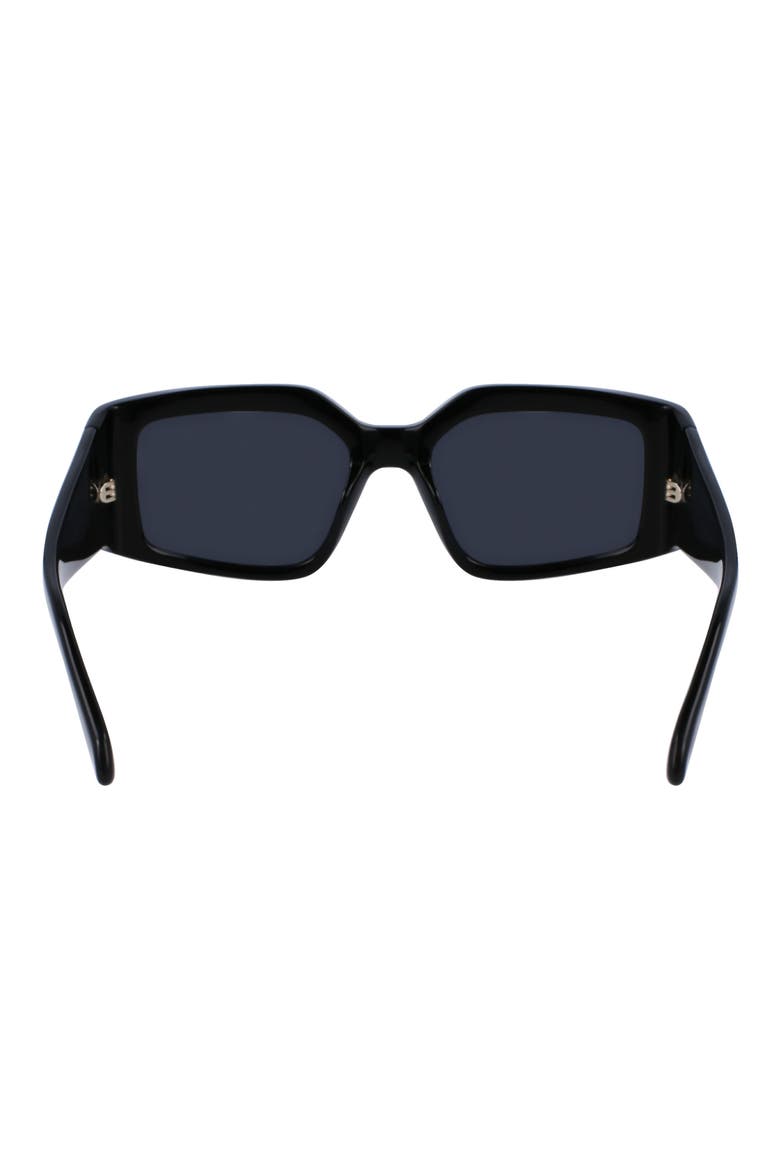Classic Logo 54mm Modified Rectangular Sunglasses, Alternate, color, BLACK