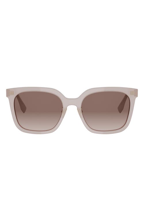 Fendi Forever 56mm Gradient Square Sunglasses In Neutral