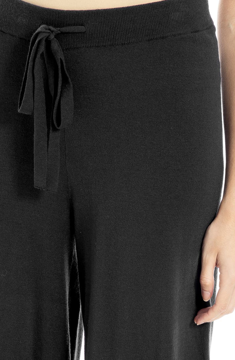 MAX STUDIO Fine Gauge Sweater Pants, Alternate, color, Black