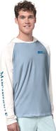 Margaritaville Men's Margaritaville Light Blue/Cream Seattle Seahawks Sand, Sea, Sunsets Long-Sleeve Rashguard Hoodie Pullover