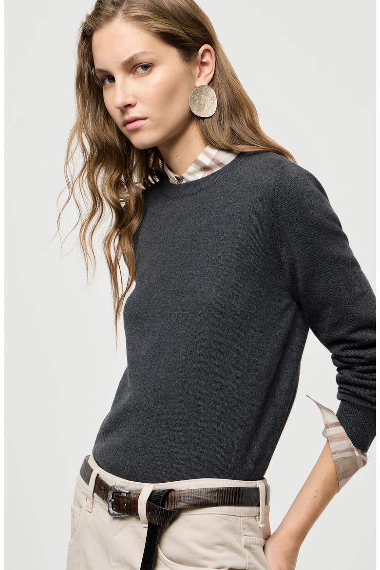 Cashmere sweater with monili, Alternate, color, Dark Grey