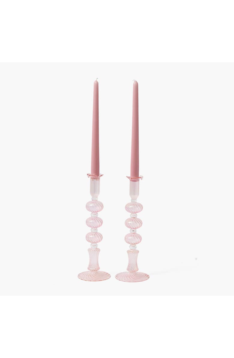 Mrs. Alice Pink Gisele Candle Holders, Main, color, Pink