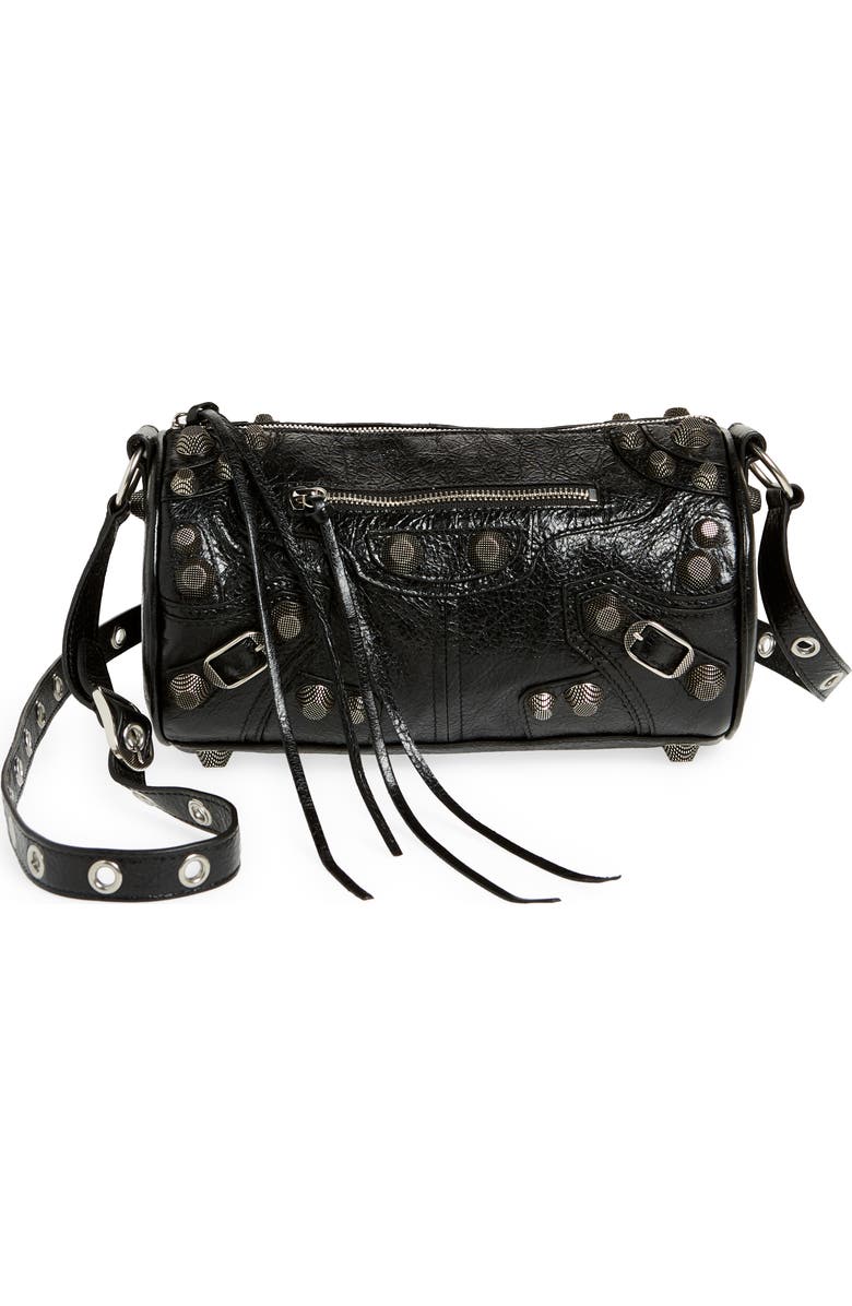 Balenciaga Le Cagole Lambskin Leather Cylinder Crossbody Bag, Main, color,