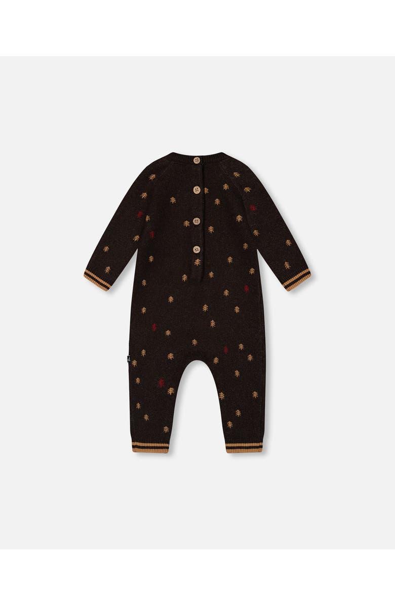Deux par Deux Baby Boy's Knitted Jumpsuit With Intarsia Reindeer, Alternate, color,