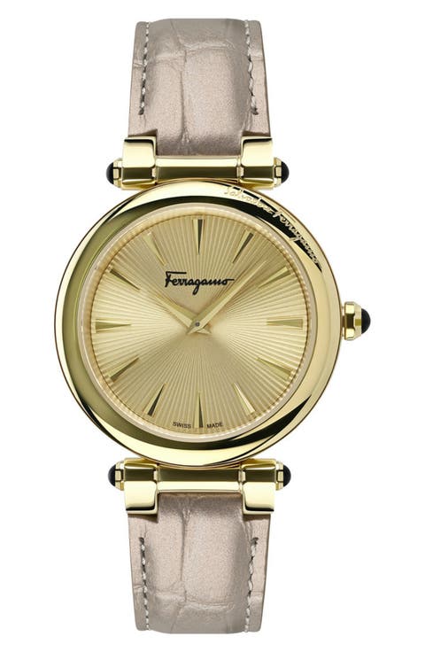 Idillio Leather Strap Watch, 36mm