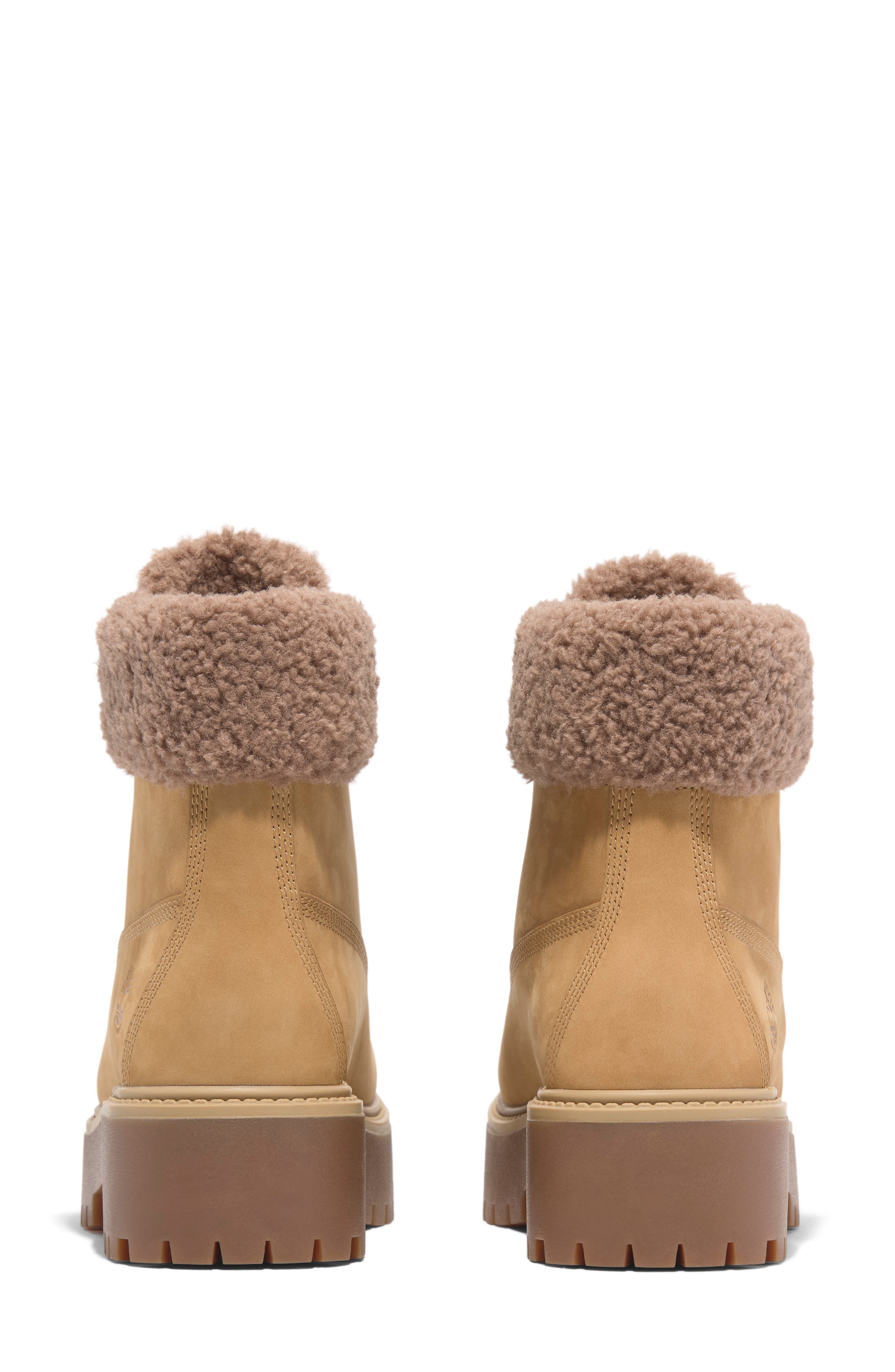 Timberland Stone Street Waterproof Faux Fur Lined Platform Boot, Alternate, color, Wheat Nubuck
