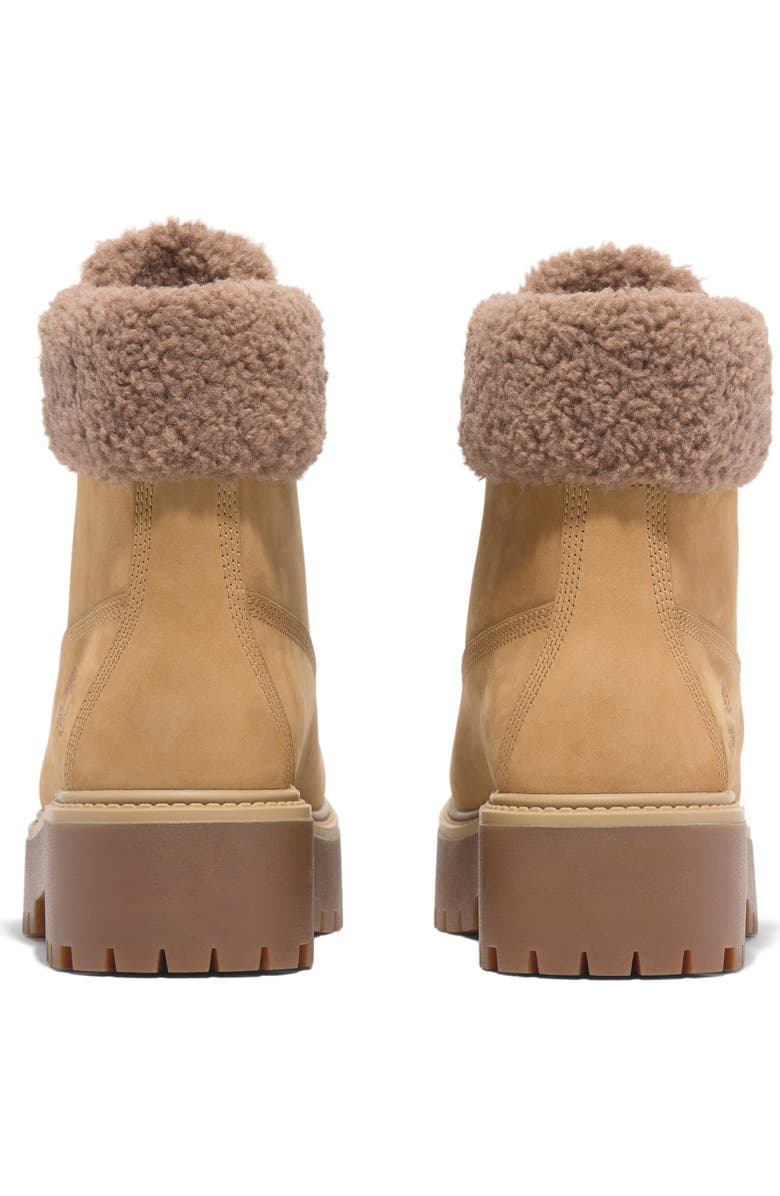 Timberland Stone Street Waterproof Faux Fur Lined Platform Boot, Alternate, color, Wheat Nubuck