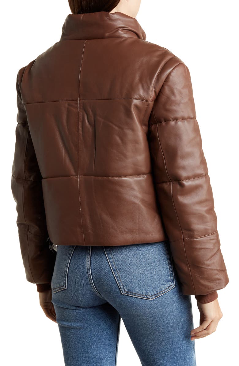 Walter Baker Lorenza Leather Puffer Jacket, Alternate, color, 