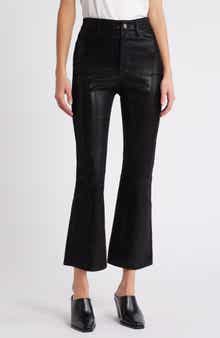 FRAME Le Crop Mini Bootcut Suede Pants