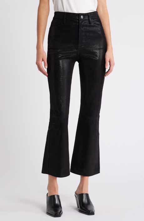 FRAME Le Crop Mini Bootcut Suede Pants