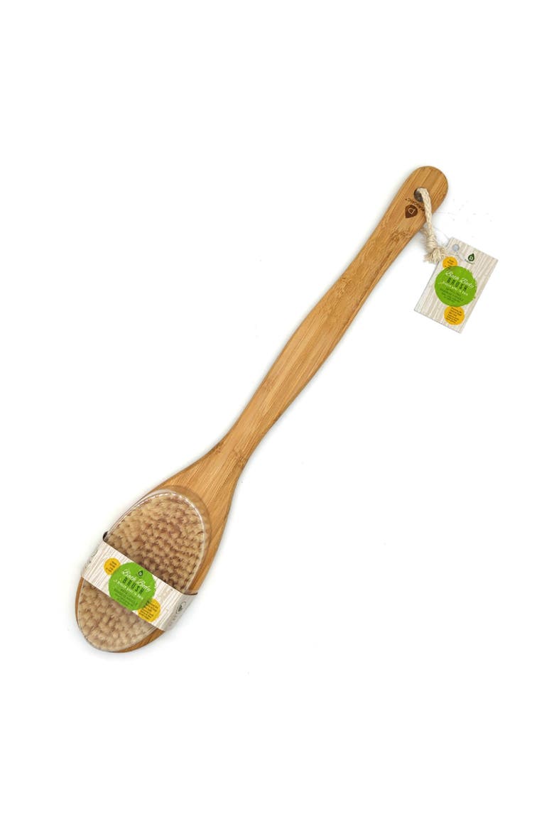 Bath Body Brush With Long Wood Handle 4-Piece Family Pack, Alternate, color, Multicolor