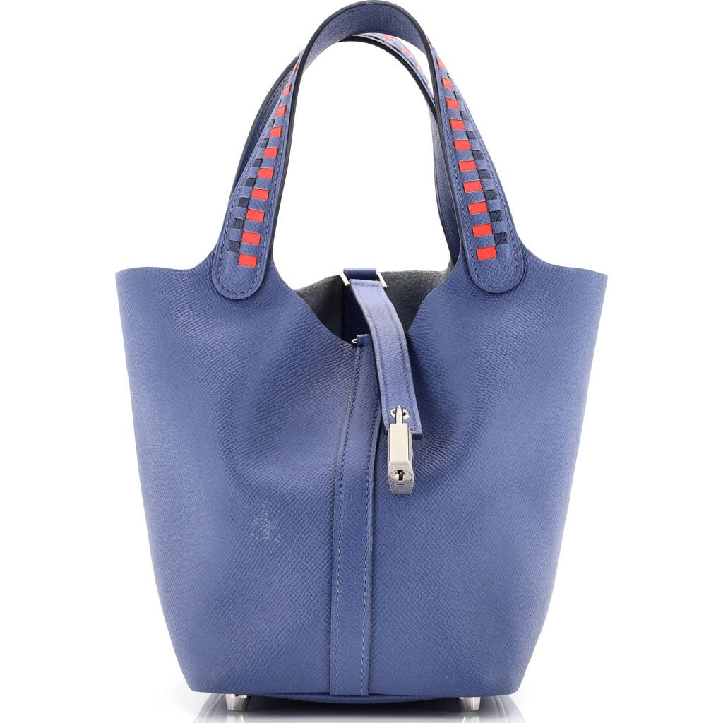 Pre-owned Hermes Hermes Picotin Lock Bag Tressage Epsom Pm