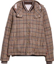 Thom Browne Hunting Wool Tweed Down Bomber Jacket