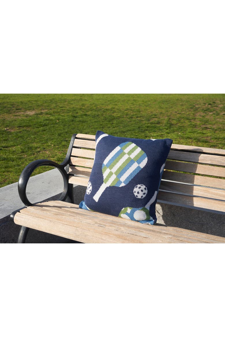 Pickle Ball Knitted Accent Throw Pillow 20" x 20", Alternate, color, Green
