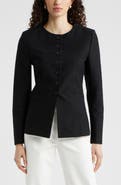 Nordstrom Collarless Textured Jacket