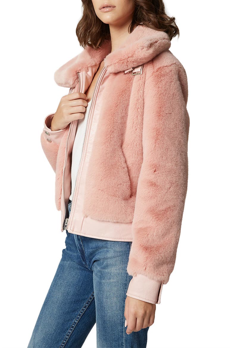 Faux Fur Jacket, Alternate, color, INTERNET HOBO