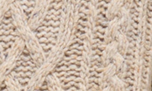 Alex Mill Madelyn Cable Knit Wool Blend Donegal Sweater In Brown