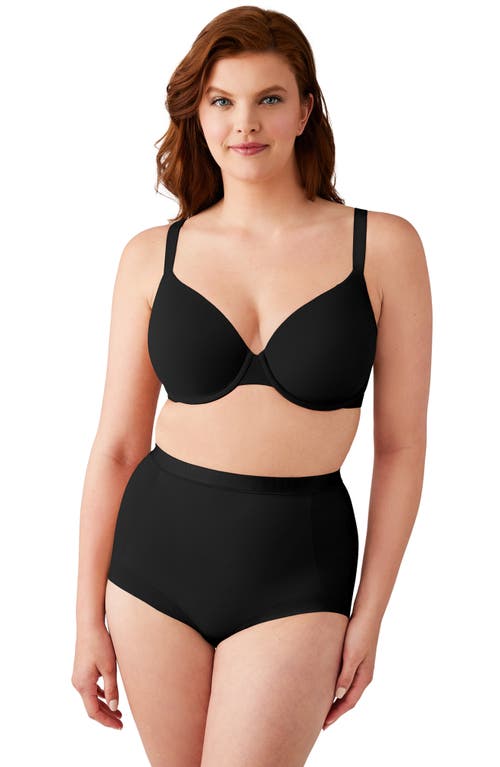 Wacoal Shape Revelation Shallow Top T-shirt Bra In Black