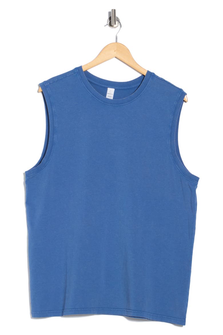 Acid Wash Cotton Blend Tank, Alternate, color, FOREVER DENIM