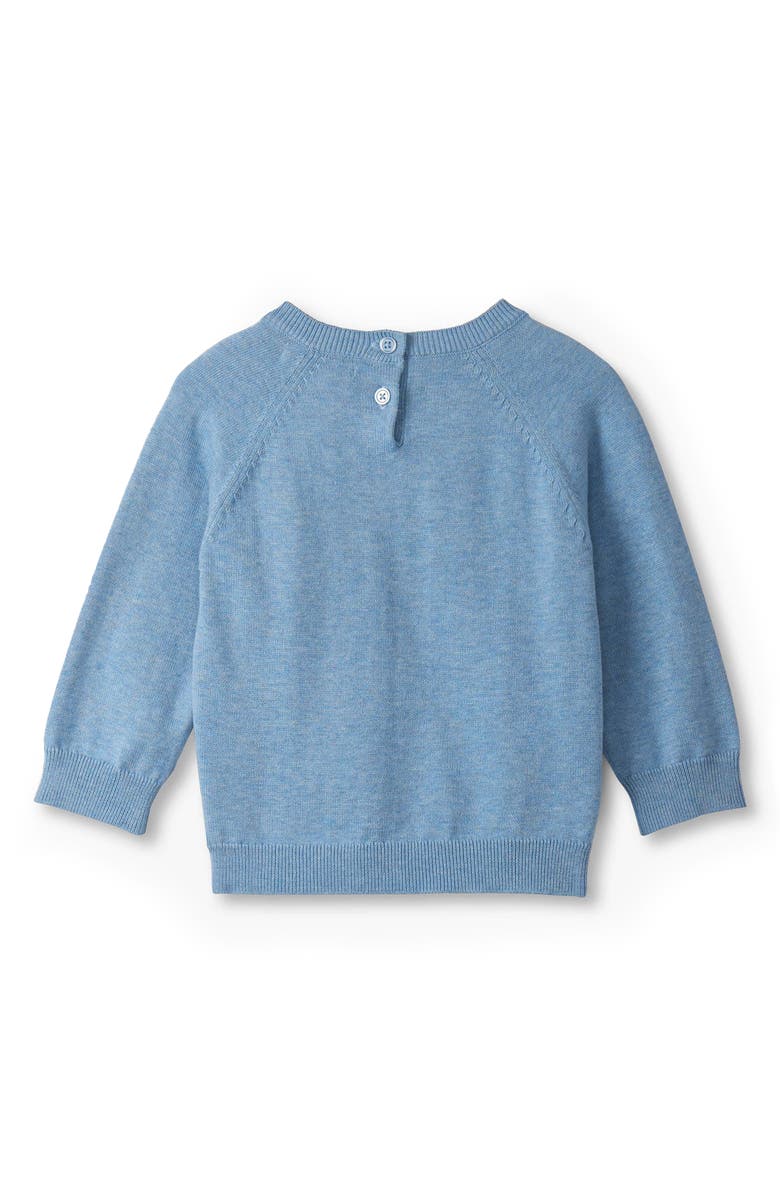 Hatley Dinosaur Cotton Crewneck Sweater & Sweater Knit Joggers Set, Alternate, color, Turquoise