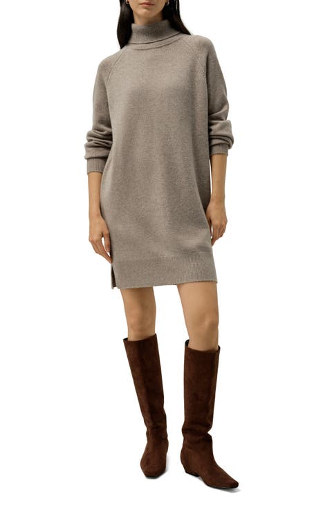Wool-Cashmere Turtleneck Sweater Dress