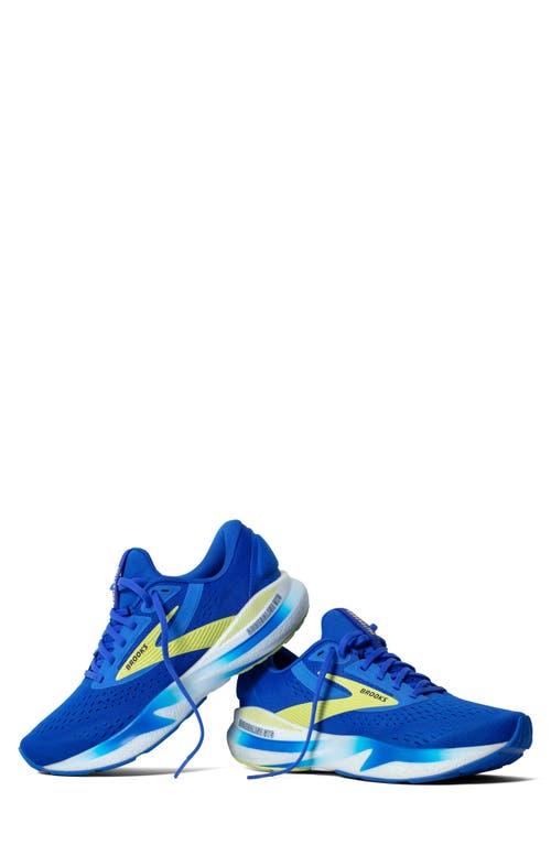 Brooks Adrenaline Gts 24 Running Shoe In Cobalt/neo Yellow/peacoat