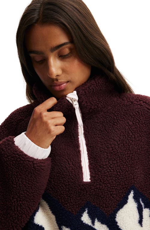 COTTON ON BODY ACTIVE BALANCE HALF ZIP SOFT FLEECE PULLOVER JACKET