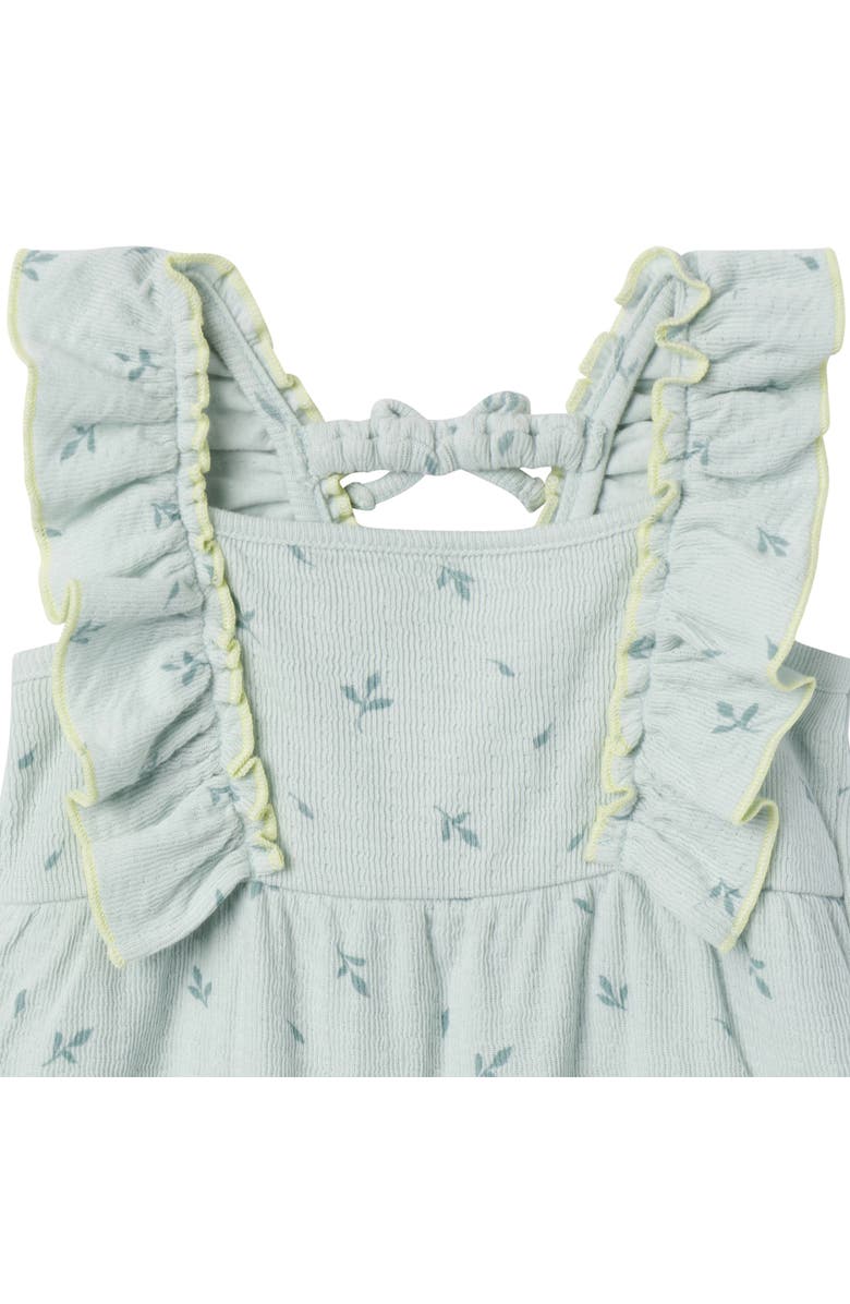 Modern Moments<sup>™</sup> by Gerber Ruffles Long Romper, Alternate, color, Sky Leaves