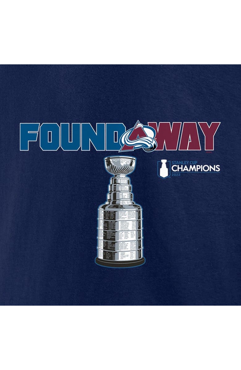 FANATICS Men's Fanatics Branded Navy Colorado Avalanche 2022 Stanley Cup Champions Celebration T-Shirt, Alternate, color,