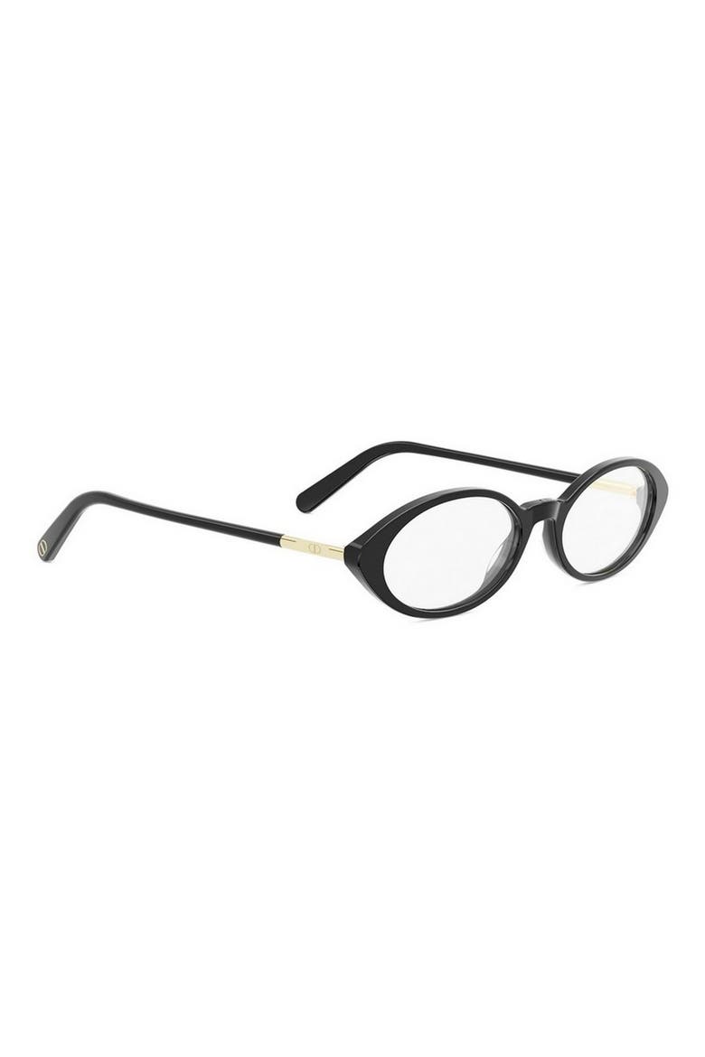Mini CD O R8I 51mm Oval Optical Glasses, Alternate, color, SHINY BLACK