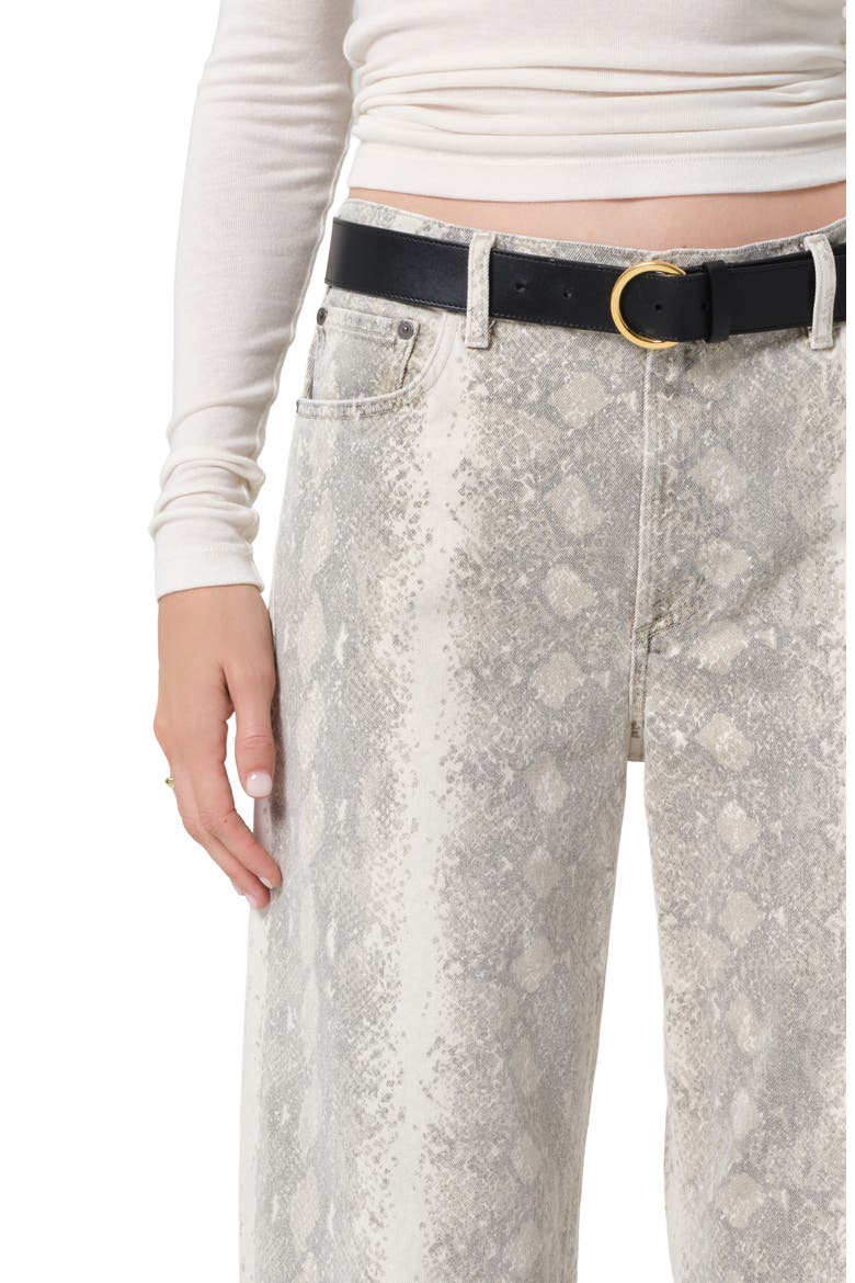 Miro High Waist Relaxed Barrel Jeans, Alternate, color, PYTHON SNAKE PRINT