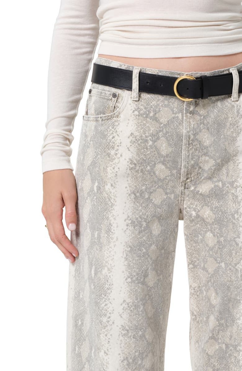 Citizens of Humanity Miro High Waist Relaxed Barrel Jeans, Alternate, color, Python Snake Print