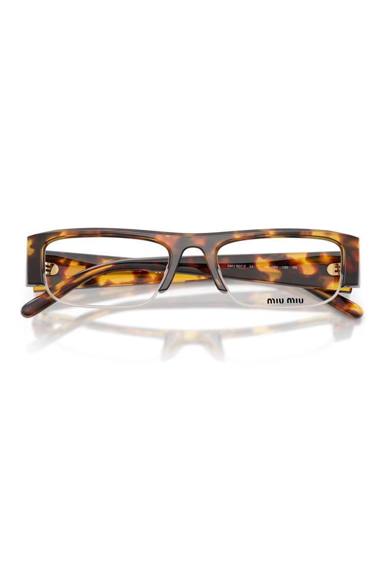 54mm Rectangular Sunglasses, Alternate, color, OPAL AMBRA / YELLOW