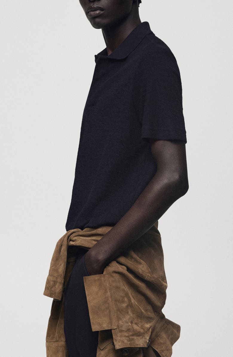 MANGO Regular Fit Terry Polo, Alternate, color,