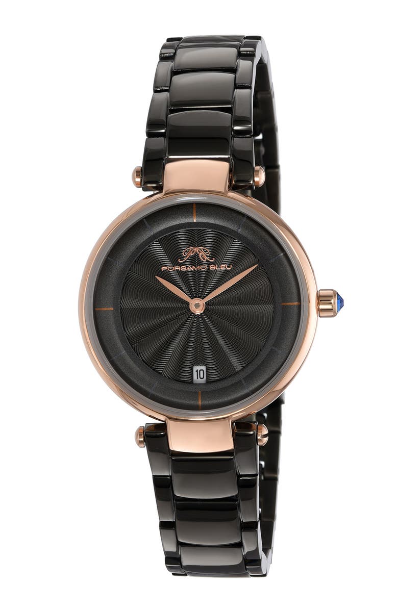 PORSAMO BLEU Women's Madison Flinque Guilloche Dial Bracelet Watch, 29mm, Main, color,