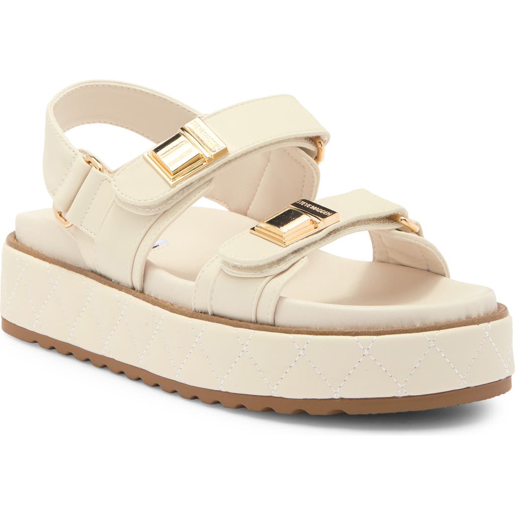 Steve Madden Bowie Platform Slingback Sandal In Bone